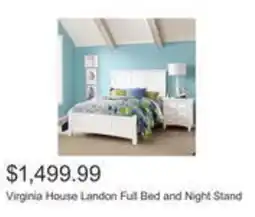 Costco Virginia House Landon Full Bed and Night Stand offer