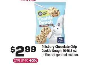 Grocery Outlet Pillsbury Chocolate Chip Cookie Dough, I6-l6.5 oz offer