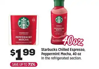 Grocery Outlet Starbucks Chilled Espresso, Peppermint Mocha, 40 oz offer