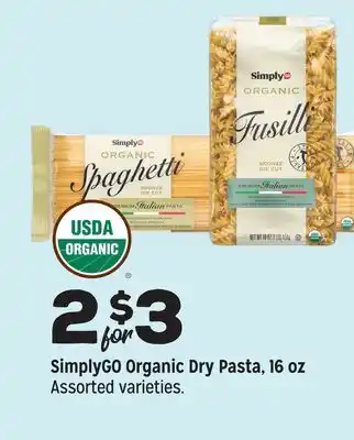 Grocery Outlet SimplyGo Organic Dry Pasta, 16 oz offer