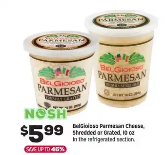 Grocery Outlet BelGioioso Parmesan Cheese, Shredded or Grated, 10 oz offer