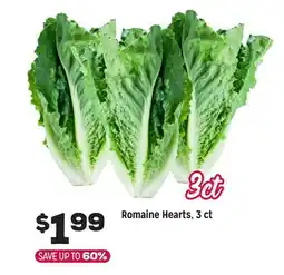 Grocery Outlet Romaine Hearts, 3 ct offer