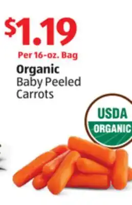 Aldi Organic Baby Peeled Carrots offer