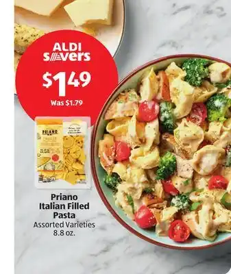 Aldi Priano Italian Filled Pasta offer