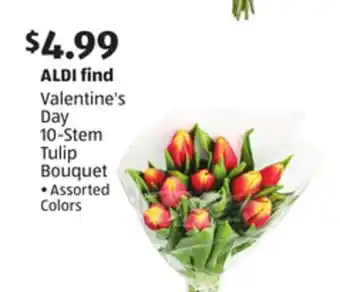 Aldi Valentine's Day 10-Stem Tulip Bouquet offer