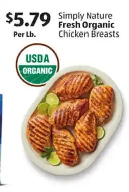 Aldi Simply Nature Fresh Organic Chicken Breasts offer