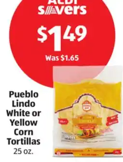 Aldi Pueblo Lindo White or Yellow Corn Tortillas offer