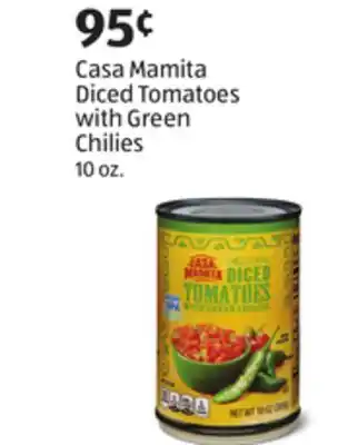 Aldi Casa Mamita Diced Tomatoes with Green Chilies offer