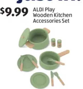 Aldi Wooden Kitchen Accessories Set offer