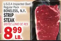 Bravo Supermarkets BONELESS, N.Y. STRIP STEAK offer