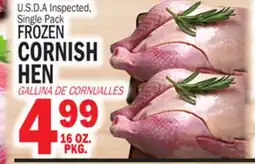 Bravo Supermarkets FROZEN CORNISH HEN offer