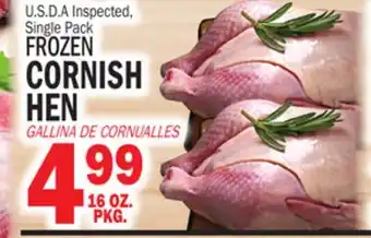 Bravo Supermarkets FROZEN CORNISH HEN offer