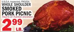 Bravo Supermarkets Whole shoulder SMOKED PORK PICNIC offer