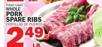 Bravo Supermarkets whole PORK SPARE RIBS offer