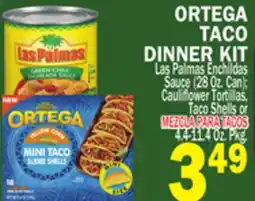 Bravo Supermarkets ORTEGA TACO DINNER KIT offer