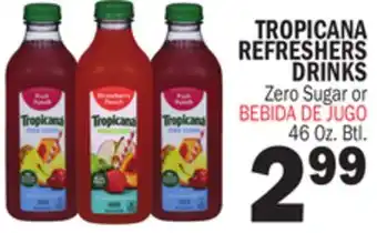 Bravo Supermarkets TROPICANA REFRESHERS DRINKS offer