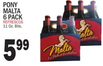 Bravo Supermarkets PONY MALTA 6 PACK offer