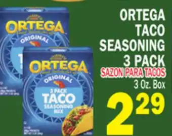 Bravo Supermarkets ORTEGA TACO SEASONING 3 PACK offer