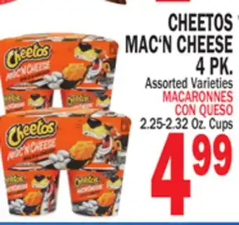 Bravo Supermarkets CHEETOS MAC'N CHEESE 4 PK offer