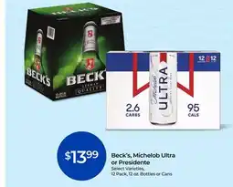 Rite Aid Beck's, Michelob Ultra or Presidente offer