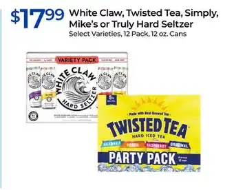 Rite Aid White Claw, Twisted Tea, Simply, Mike's or Truly Hard Seltzer offer