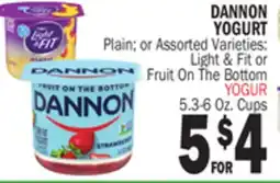 Bravo Supermarkets DANNON YOGURT offer