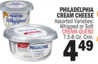 Bravo Supermarkets PHILADELPHIA CREAM CHEESE offer