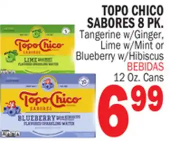 Bravo Supermarkets TOPO CHICO SABORES 8 PK offer