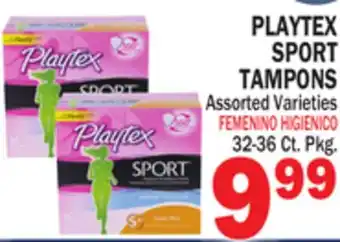 Bravo Supermarkets PLAYTEX SPORT SPORT TAMPONS offer