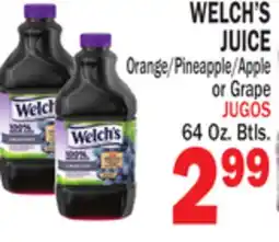 Bravo Supermarkets WELCH'S JUICE offer