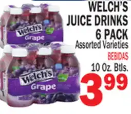 Bravo Supermarkets WELCH'S JUICE DRINKS 6 PACK offer