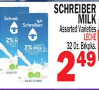 Bravo Supermarkets SCHREIBER MILK offer