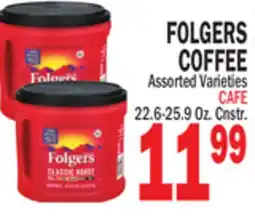 Bravo Supermarkets FOLGERS COFFEE offer