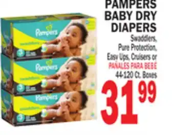 Bravo Supermarkets PAMPERS BABY DRY DIAPERS offer