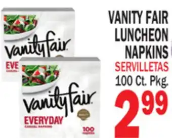 Bravo Supermarkets VANITY FAIR LUNCHEON NAPKINS offer