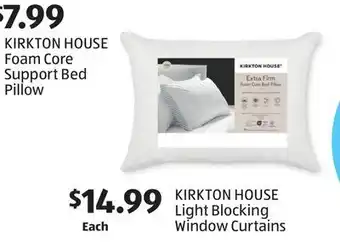 Aldi KIRKTON HOUSE Foam Core Support Bed Pillow offer