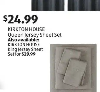 Aldi KIRKTON HOUSE Queen Jersey Sheet Set offer