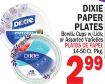 Bravo Supermarkets DIXIE PAPER PLATES offer