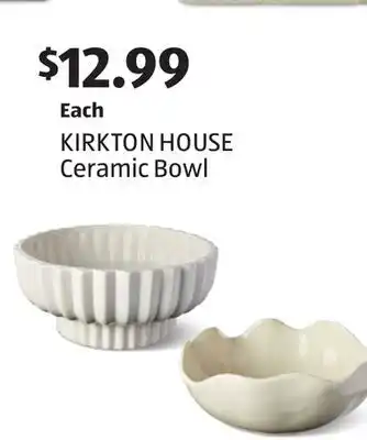 Aldi KIRKTON HOUSE Ceramic Bowl offer