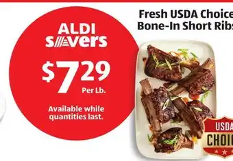 Aldi Fresh USDA Choice Bone-In Short Ribs offer