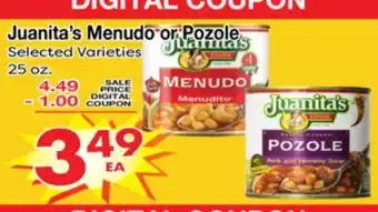 Superior Grocers Juanita's Menudo or Pozole offer