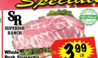 Superior Grocers Whole Pork Spareribs offer