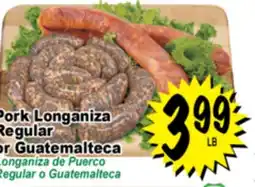 Superior Grocers Pork Longaniza Regular or Guatemalteca offer