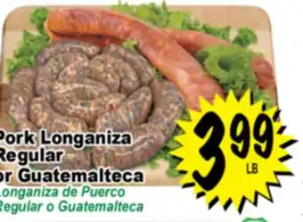 Superior Grocers Pork Longaniza Regular or Guatemalteca offer