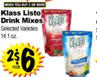 Superior Grocers Klass Listo Drink Mixes offer