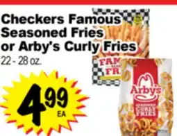 Superior Grocers Checkers Famous Seasoned Fries or Arby's Curly Fries offer