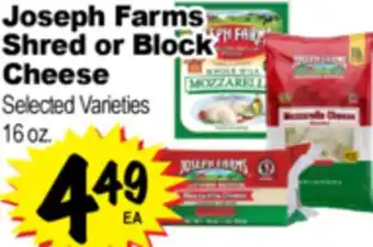 Superior Grocers Joseph Farms Shred or Block Cheese offer