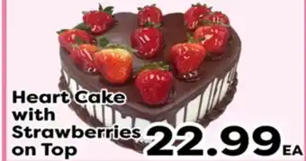 Superior Grocers Heart Cake with Strawberries on Top offer