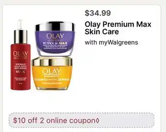 Walgreens Olay Premium Max Skin Care offer