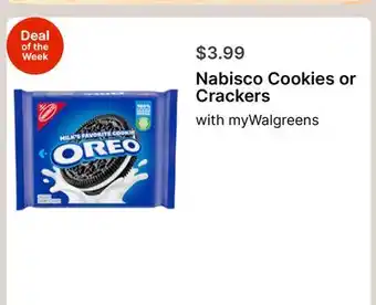 Walgreens Nabisco Cookies or Crackers offer